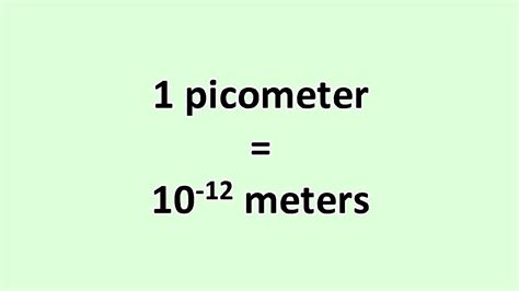 how many picometers are in one meter.